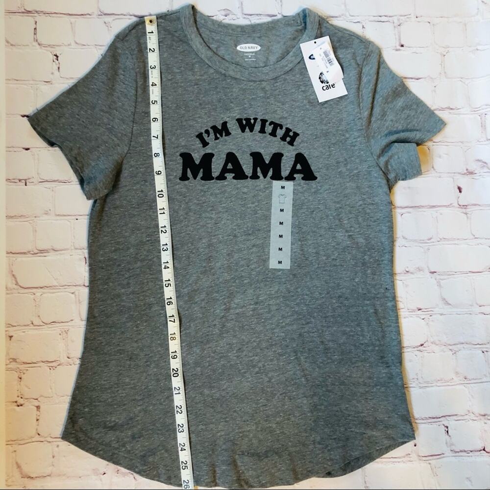 Old Navy Women Gray Short Sleeve Crew Neck Graphic Tee Sz M